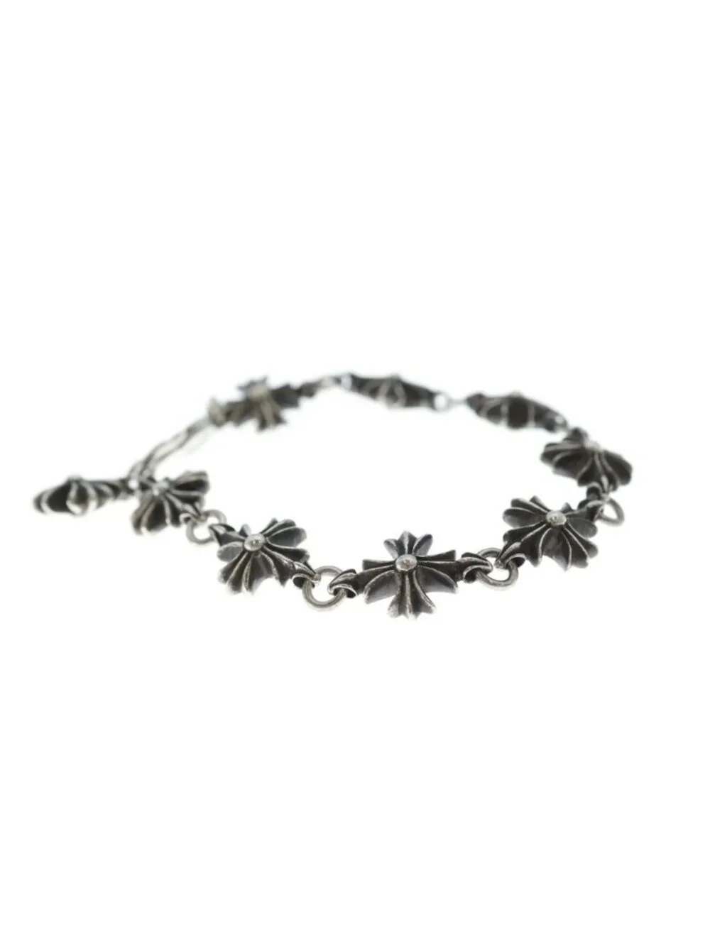 Chrome Hearts CO CH Plus Cutout Bracelet Silver